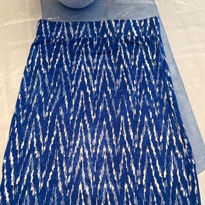 Elegant Blue and White Women's Pencil Skirt